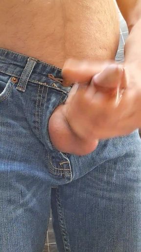 TrueNorthPOV Solo Male POV - Close Up in Jeans, Amateur No Face, Real Natural Style, cumshot, masturbation, balls, orgasm.