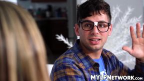 Sexy Armani Black teaches virgin neighbor how to please a pussy