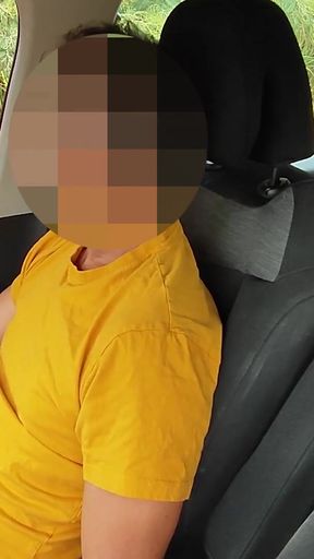 Captivating moment from &quot;Dick Flash! Cute girl gives me a blowjob in the public parking lot after seeing my big cock -&quot;