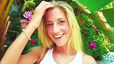 Sammie Rhodes Deep Throats and Swallows Big Cock Outdoors