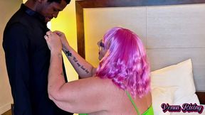 Interracial Cumslut Gets Accidental Creampie