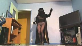 Fetished friend wore hijab and danced on camera