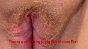 Mrs Mature Feet Bare Feet and Hairy Pussy 507