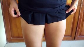 assjob: mi hermanastro me dejo una macha de semen en mi minifalda, pero fue mi culpa por dejarle las bolas secas