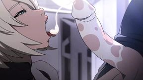 Nier Hentai: Deep Throat, Cumshot, Orgasm&#x1F4A6; - Animated Porn Parody