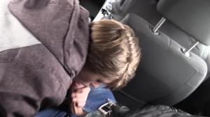 Super enjoyable eighteen years old Czech sucks in a taxi