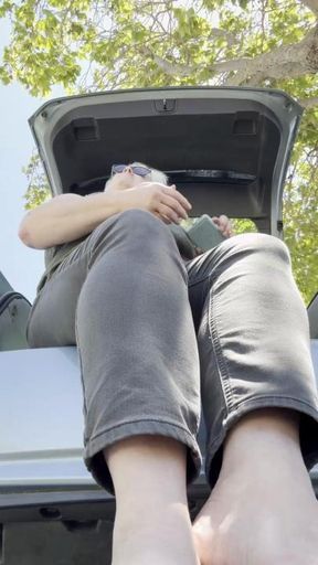 imagine spending your lunch hour with me. my feet in your face, like this.