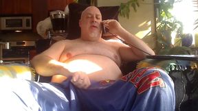 Bear Jerks off for You in Superman Pjs