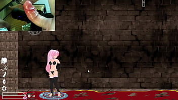 The game makes my Handy react according to the sex scenes, 2nd part I improve, I cum on my feet