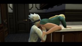 Kakashi Fucks Sunade Hard In The Kitchen For A Dirty Anal Fantasy Fulfillment