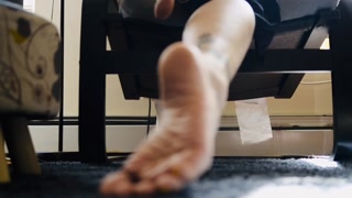 Stare into my hot milf soles as you lay beneath me