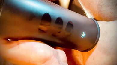 I cum in a vibrating masturbator. Kiiroo.