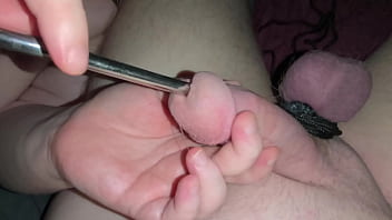 CBT with sounding, ball busting and ball bondage, and finger to destroy my peehole. Show what&#039_s my wife do to my tiny penis... By Jayq - Sep 25, 2025