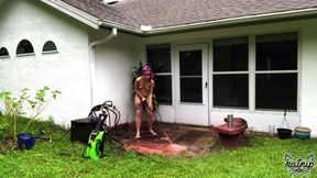 Power Washing My Porch Naked