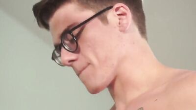 Gay couple is lovemaking on the couch in this gay interview