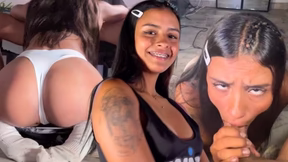 Hillary Taylor kommer fra fitnesscentret for at give mig et rutinemæssigt blowjob