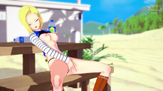 Android eighteen wanks in public - Dragon Ball Z