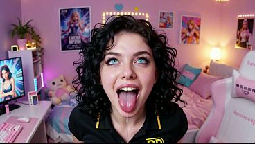 Gamer step sis begs for my big cock and shows off massive tits in 3D