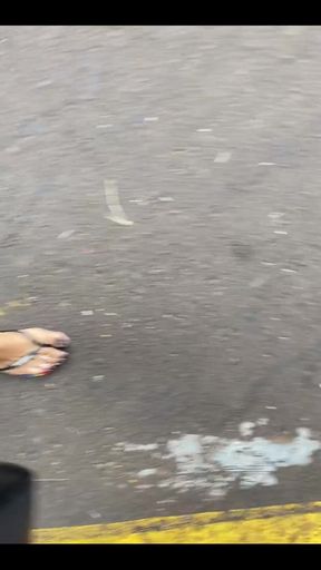 Arriving Home with This Perfect Black Pedicure