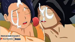 Caulifla Kale Pleasure Each Others Lover in Steamy DBS Hentai Encounter