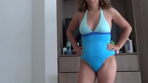 Hairy mom enjoys beach exhibitionism then masturbates and gets fucked in