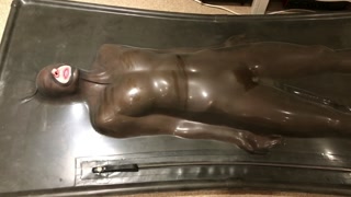 Latex rubber vacbed vacuum bed bondage orgasm wand BDSM