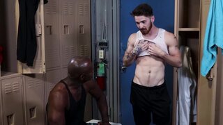 Muscular black hunk banging the hell out of his buddy