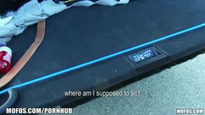 Amateur czech GF gives a blowjob and gets creampied in public