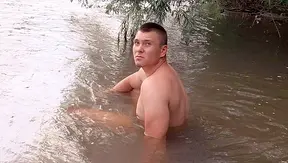 Czech Hunter ~ Skinny Dipping Dude Gets His Butthole Banged Outdoors