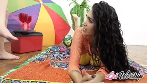 Beach Babes with juicy tits enjoy hot lesbian sex