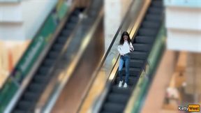 Oops! Katty peed in her jeans in the mall in public!