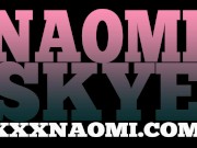 Naomi Skye plays with her hot tranny cock
