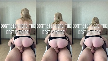 A promiscuous blonde assumes a dominant position to satisfy her vagina