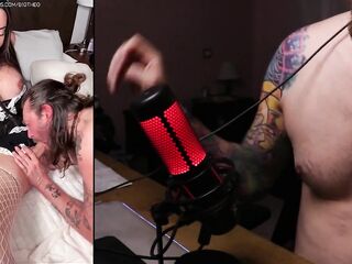 B1gTheo gives a oral sex to a hot trans woman