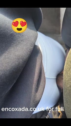 Amateur with black and mixed ass explores outdoor play