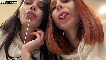 Double POV Spitting And Foot Domination In Socks With Two Smoking Mistresses Kira And Sofi