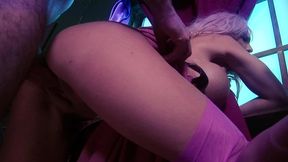 sultry blonde deep throats cock before it goes in her pretty pussy