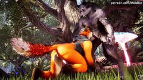 Werewolf fucks Furry Fox girl in The Forest