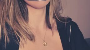 Tape gagged girl