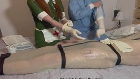 Nurse Nastya and Surgeon use sounding rods on their patient (part 1). urethral sounding and stretching