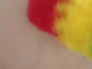 duster cleaning the dust from my curvy wife