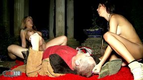 francys belle and aris dark in some halloween threesome
