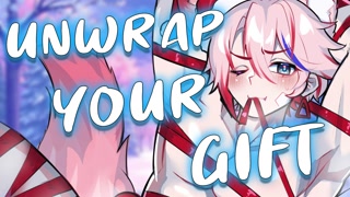 Boyfriend Wants you To Use His BIG and JUICY "Christmas Gift", so You Make Him Use a BALL GAG~ [Riding] [Ball Gag] [Tied] [Eating Me Out] [Submissive]