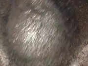 Big black dick and balls bust creamy cumshot!!
