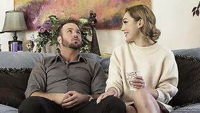 Lovely porn actress Lily Labeau in horny backstage xxx interview