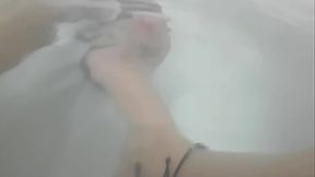 Lovely underwater footjob