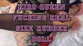 Kiro Queen have sex with real size rubber sex doll manequin fembot