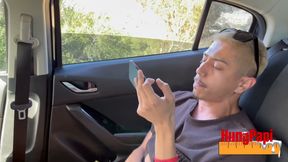 Big Dick Twink Young Twink Solo Jerk off Cumshot Car Backseat