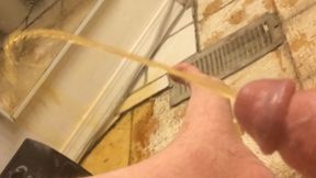 My Big Hard Dick Powerful Pissing Everywhere With My Feet Up Compilation 1