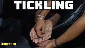 Woman tied in a car receives her feet tickled (1)